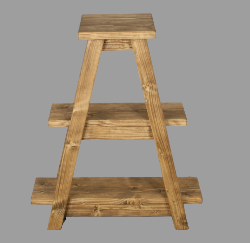Rustic Traditional Style Handmade Solid Wood Pot/Display Stand