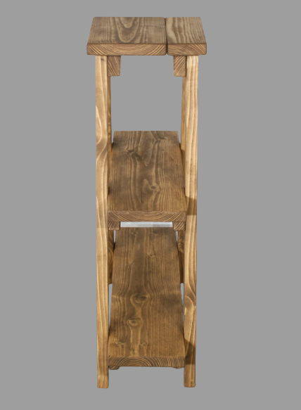 Rustic Traditional Style Handmade Solid Wood Pot/Display Stand