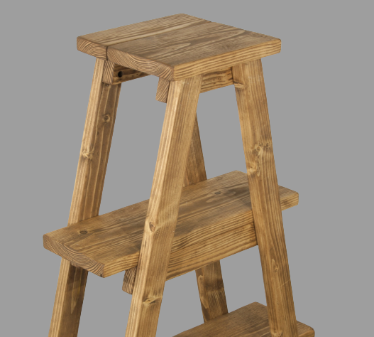 Rustic Traditional Style Handmade Solid Wood Pot/Display Stand