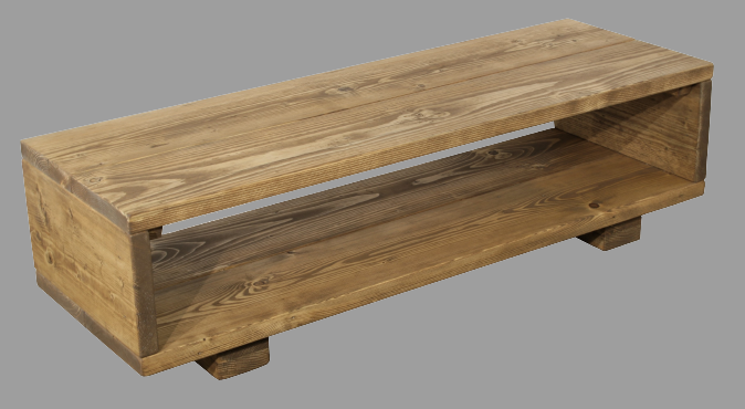 Rustic Traditional Style Handmade Solid Wood TV Unit
