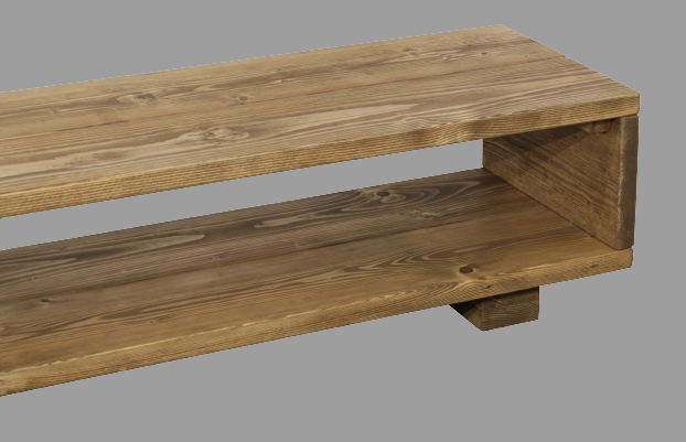 Rustic Traditional Style Handmade Solid Wood TV Unit