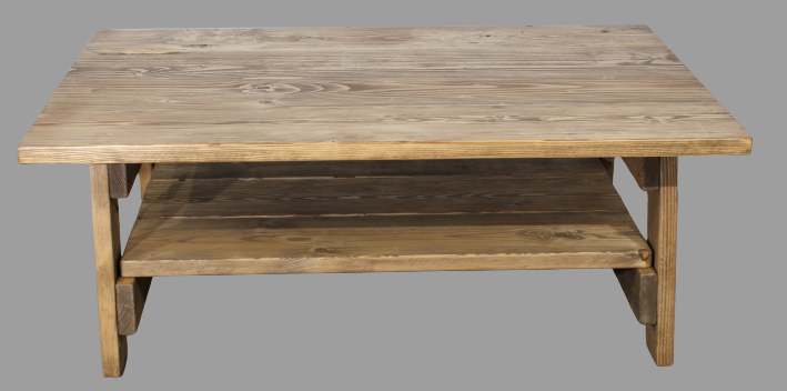 Rustic Traditional Style Handmade Solid Wood Coffee Table