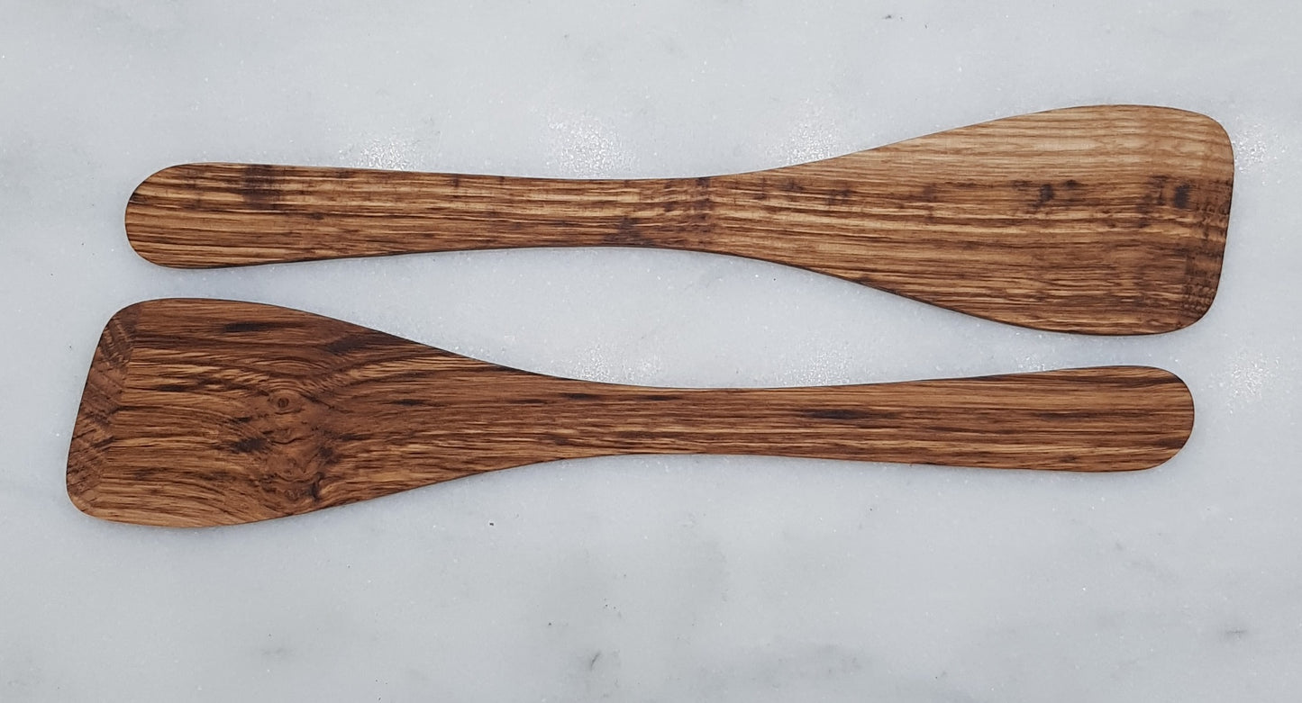 275mm Flat Sweet Chestnut Wooden Spatula Set