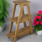 Rustic Traditional Style Handmade Solid Wood Pot/Display Stand