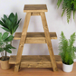 Rustic Traditional Style Handmade Solid Wood Pot/Display Stand