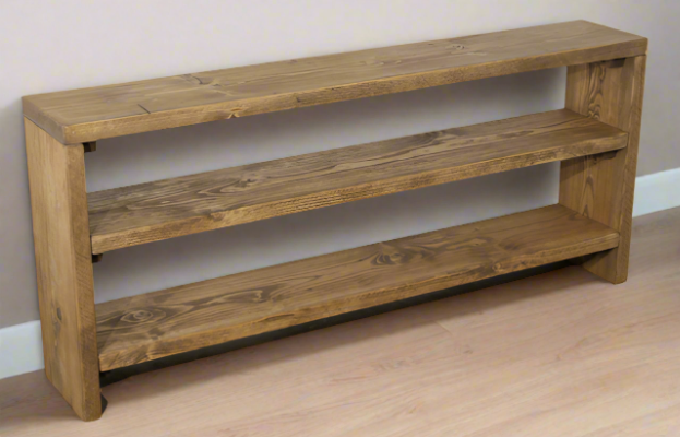 Rustic Traditional Style Handmade Solid Wood Shoe Rack