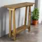 Rustic Traditional Style Handmade Solid Wood Freestanding Hall Table