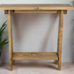 Rustic Traditional Style Handmade Solid Wood Freestanding Hall Table