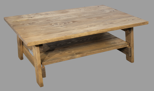 Rustic Traditional Style Handmade Solid Wood Coffee Table