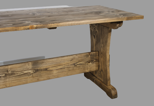 Rustic Traditional Style Handmade Solid Wood Dinning Table