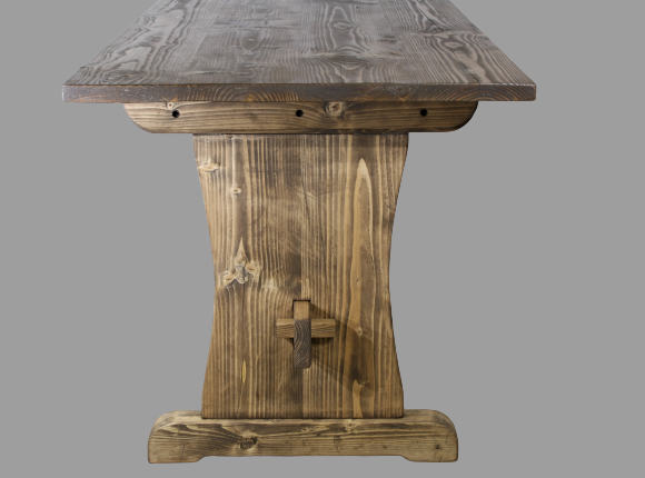 Rustic Traditional Style Handmade Solid Wood Dinning Table