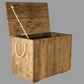 Rustic Traditional Style Handmade Solid Wood Chest
