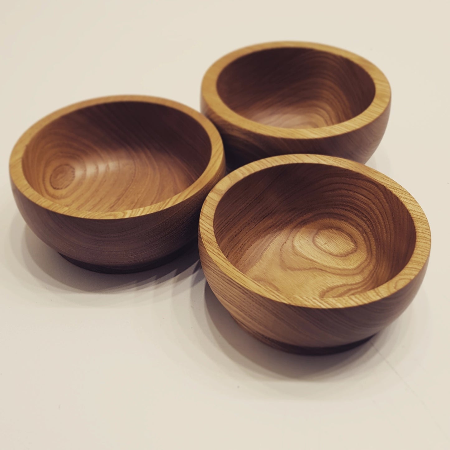 English Ash Wooden Bowls - Set of 3 (Bundle 1)