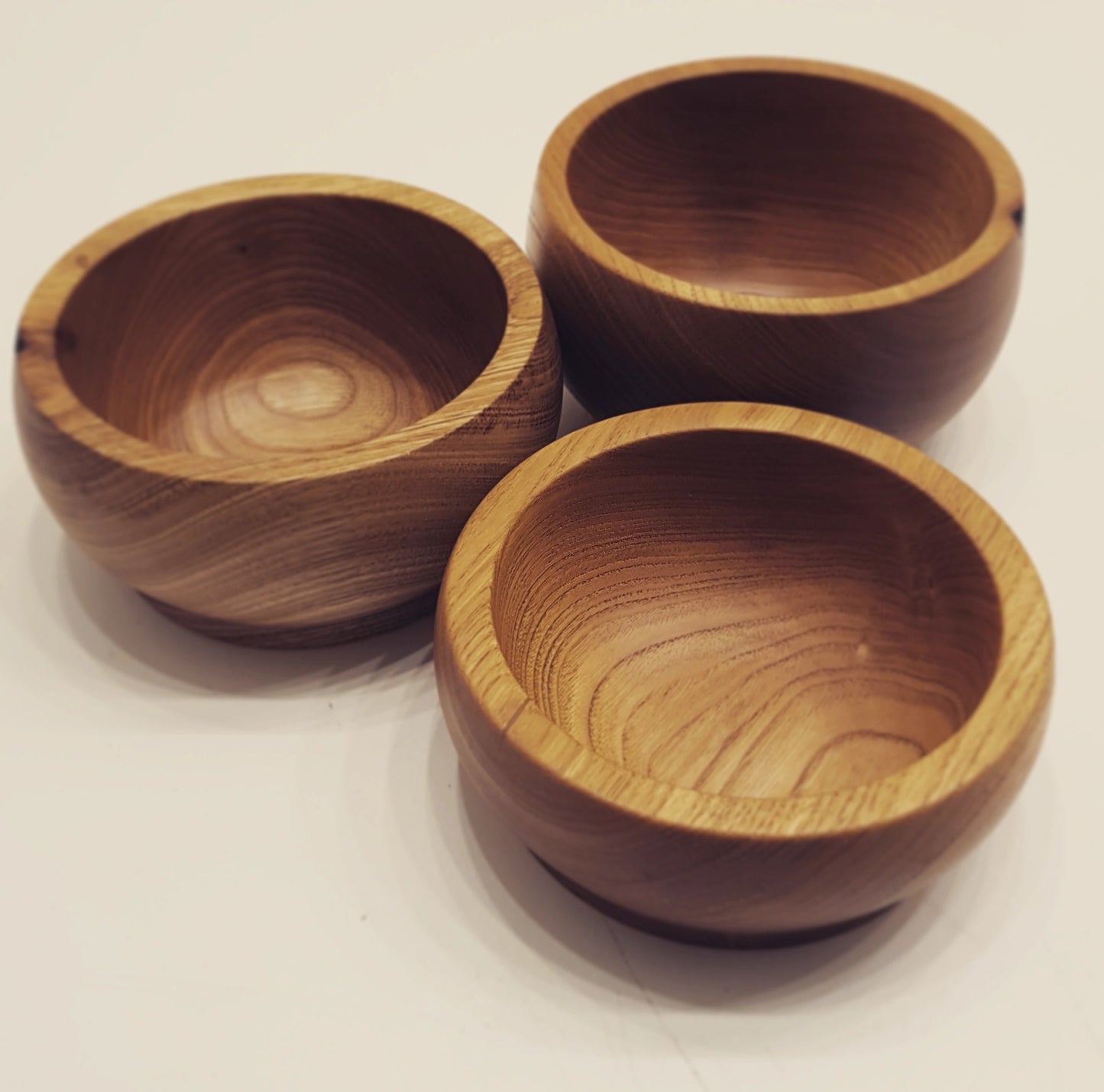 English Ash Wooden Bowls - Set of 3 (Bundle 2)